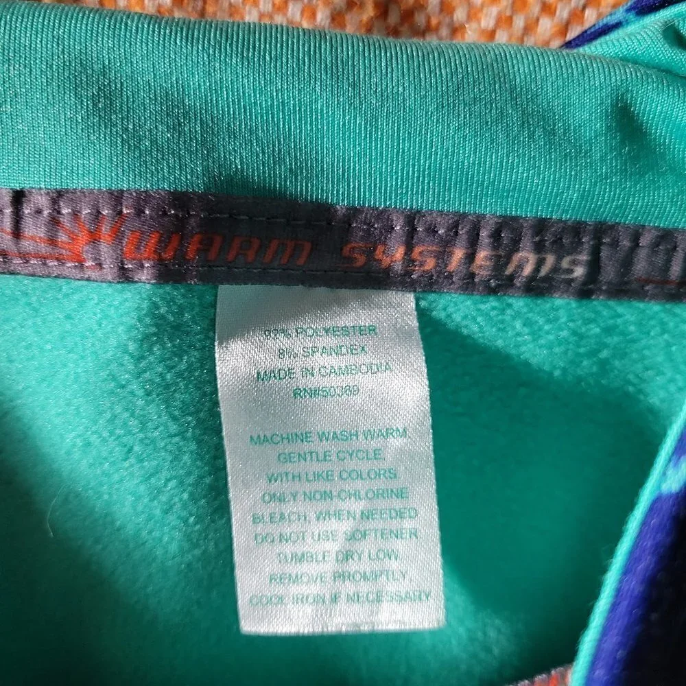 Energy Zone Warm Systems Blue &Teal Activewear Leggings Size Medium
